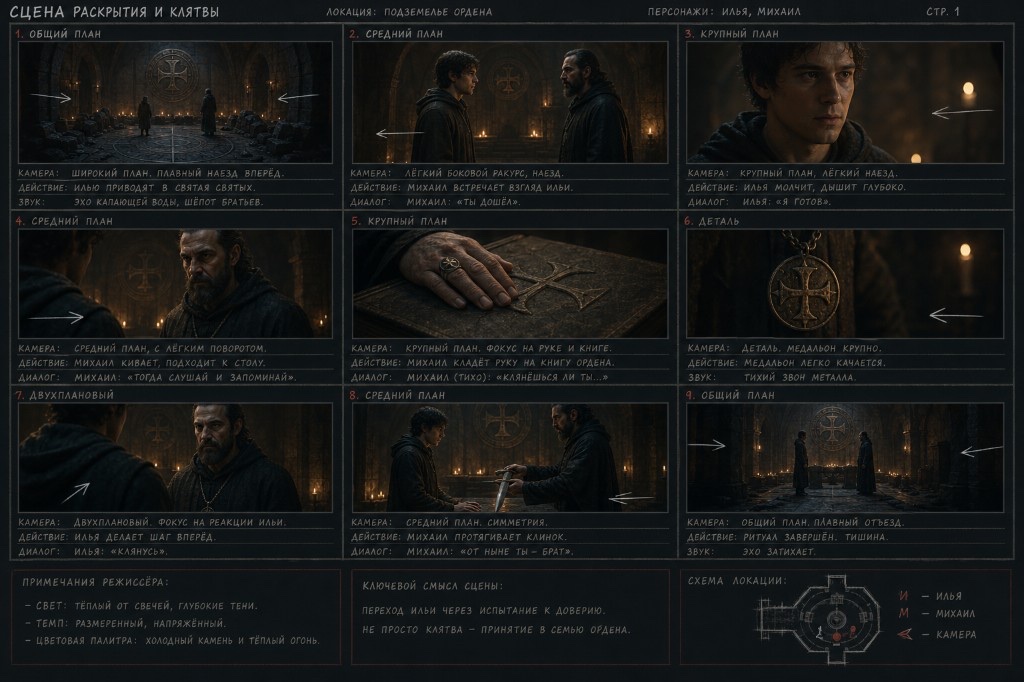 Storyboard Board — попытка 1, фотореалистичная цветная версия